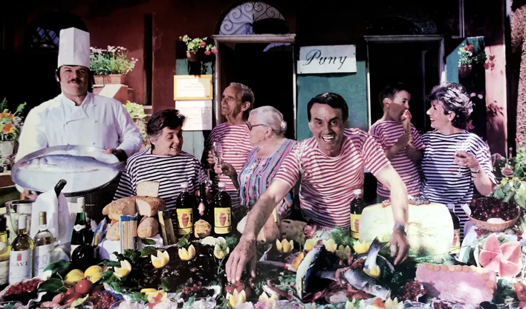 famiglia ristorante puny anni 80