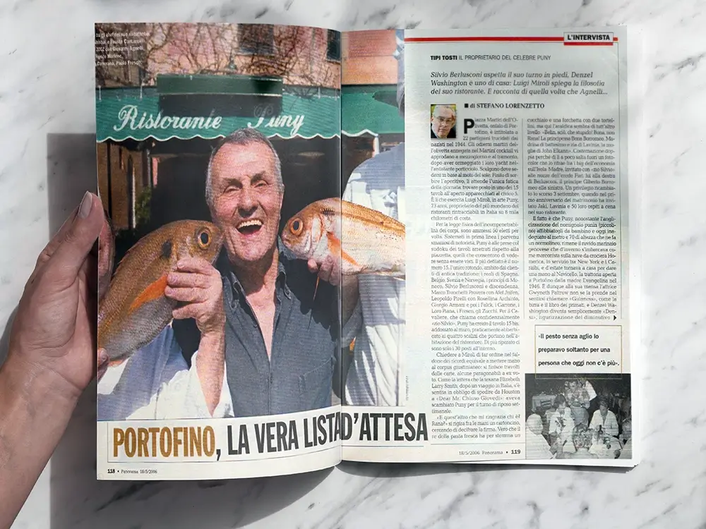 press review ristorante Puny Portofino